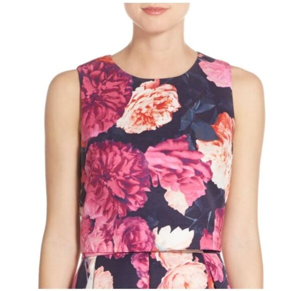 Eliza J Floral Crop Top and Skirt Set - Picture 4 of 14